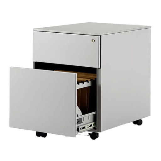 Cajonera móvil metálica Actiu con 1 cajón personal y 1 de archivo 55 x 40 x 52,5 cm J633 personalizada