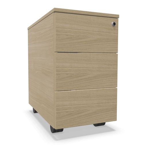 Cajonera móvil de melamina Actiu con 3 cajones personales 56 x 41 x 55 cm JX132 personalizada