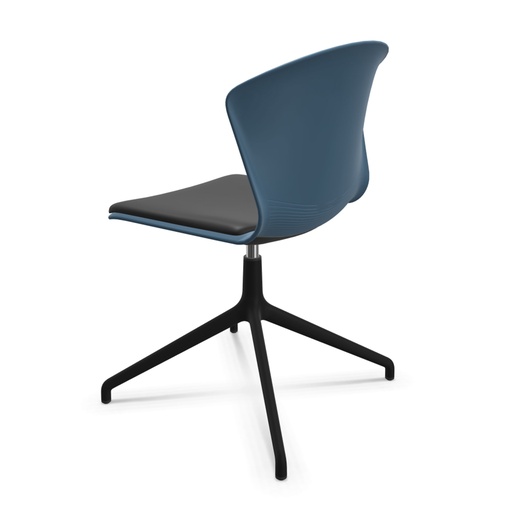 Silla Whass con base giratoria fija y asiento acolchado