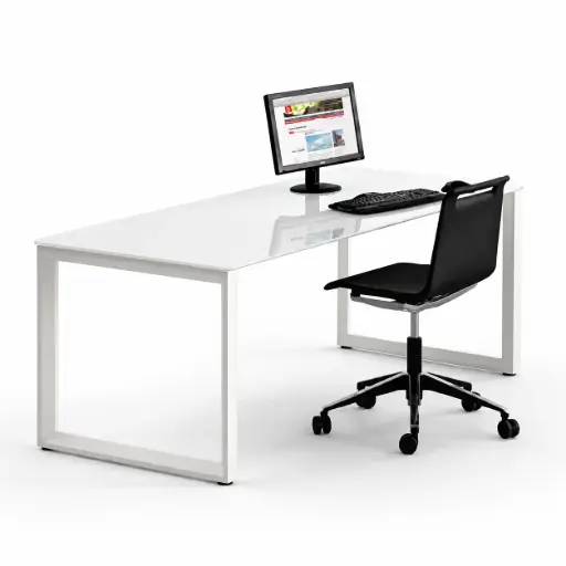 Mesa recta Vital Plus ST Actiu marco cerrado fondo 80 cm