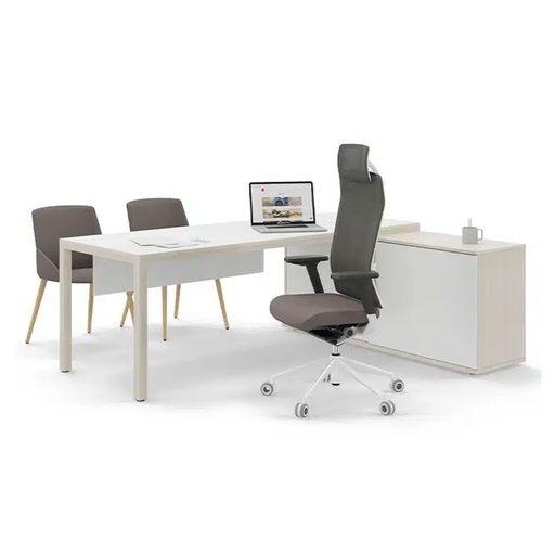 Mesa con apoyo en archivo Prisma Actiu 210 x 80 cm personalizada
