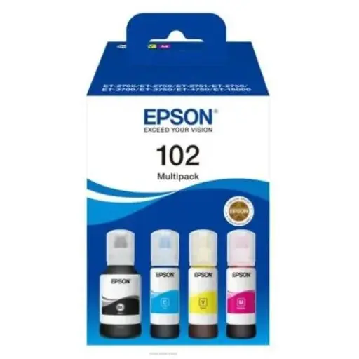 Botellas de tinta original Epson EcoTank 102 (pack 4 colores)