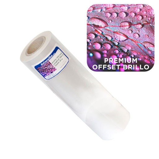Bobina de plastificar Premium Offset Brillo 24 µ 400 mm x 250 m (Pack 8 unidades)