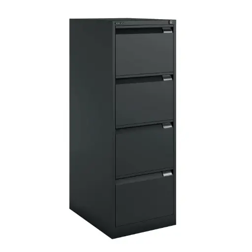 [1643A-AV1] Archivador Bisley Premium BS Folio 4 cajones 1321 x 470 x 622 mm 1643 negro Express
