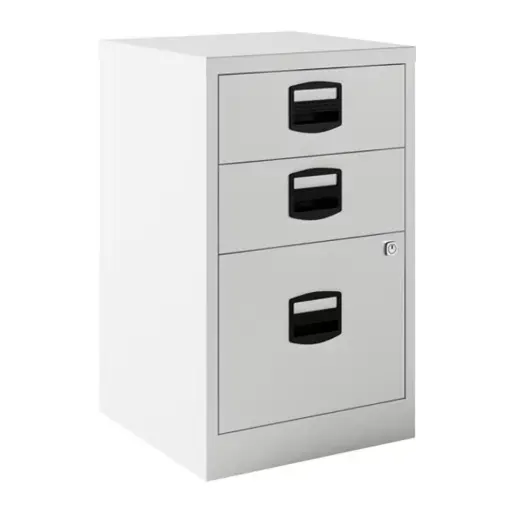 Archivador-cajonera Bisley PFA de 3 cajones A4 672 x 413 x 400 mm PFA3 gris Express
