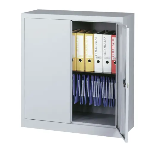 [E402A01-AV7] Armario metálico de puertas batientes Bisley Eco 1000 x 914 x 470 mm gris Express