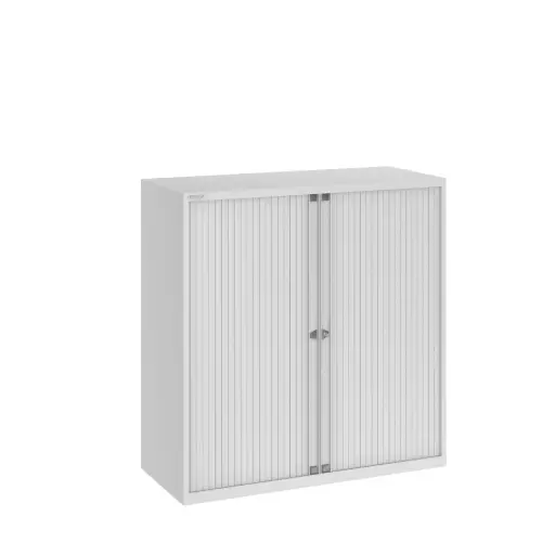 Armario metálico con puerta de doble persiana Bisley EuroTambour 1030 x 1000 x 430 mm gris Express