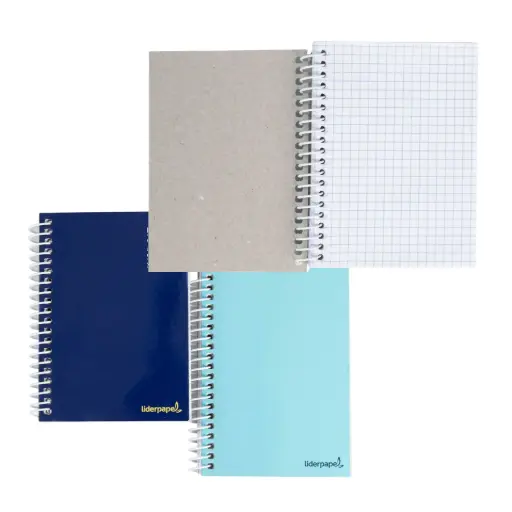 Cuaderno de espiral 1/8 cuadriculado 80 hojas Liderpapel 