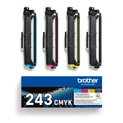 Tóner láser original TN-243CMYK Brother (Pack 4 colores)