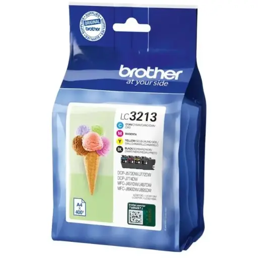 Cartucho de tinta original Inkjet Brother LC3213VAL Colores (Pack de 4)