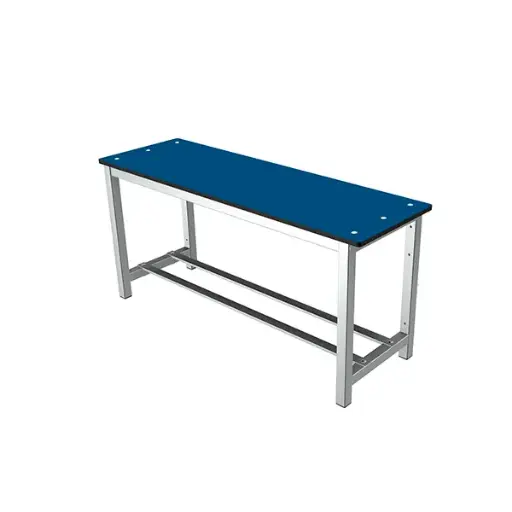 Banco de acero y fenólico para vestuario