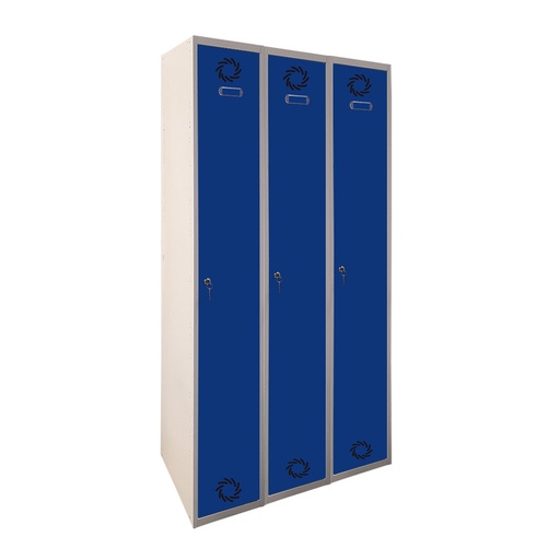 Taquilla metálica de 3 módulos de 1 puerta Eco Pro