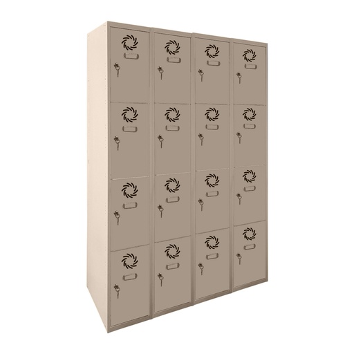 Taquilla metálica de 4 módulos de 4 puertas Eco Pro