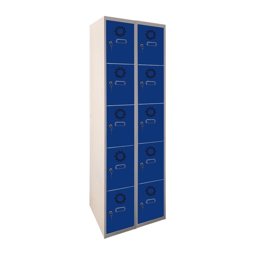 Taquilla metálica de 2 módulos de 5 puertas Eco Pro