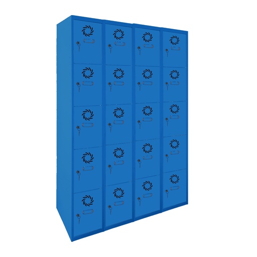 Taquilla metálica de 4 módulos de 5 puertas Eco Pro