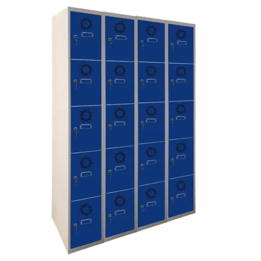 Taquilla metálica de 4 módulos de 5 puertas Eco Pro