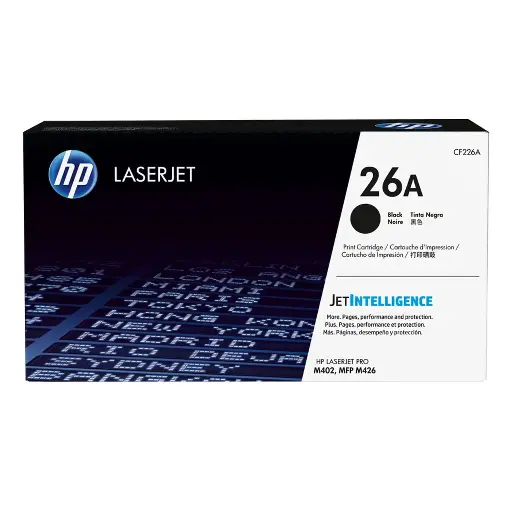 Tóner láser original CF226A HP 26A negro