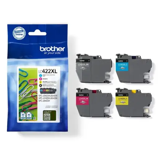 Cartucho de tinta original Inkjet Brother LC422XL (Pack 4 colores)