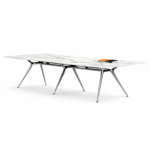 Mesa de reunión Arkitek Actiu fenólico mármol fondo 160 cm