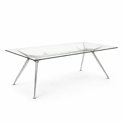 Mesa de despacho Arkitek Actiu 180 x 88 cm cristal