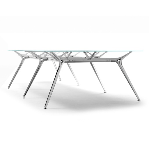 Mesa de reunión Arkitek Actiu fondo 160 cm cristal
