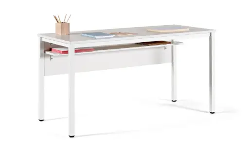 Mesa de formación con faldón y bandeja Colectiva Actiu fondo 50 cm