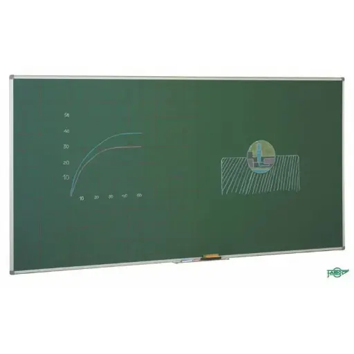 Pizarra cuadriculada preescolar 10 x 10 cm verde estratificada 122x244 con marco de aluminio 11VPR-6 Faibo