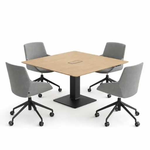 Mesa de reunión cuadrada elevable Menssula Actiu 140 x 140 cm