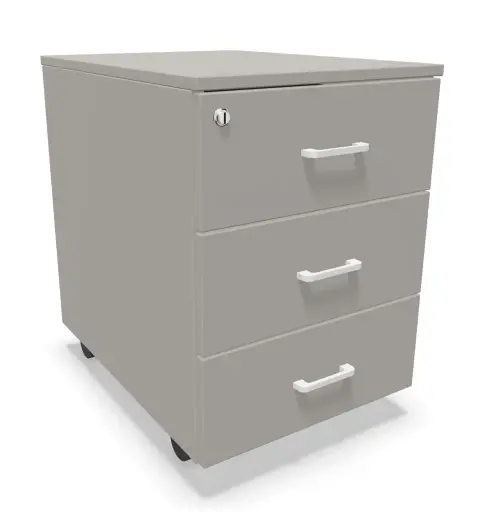 Cajonera móvil de melamina Actiu con 3 cajones metálicos y extracción total 56 x 41 x 55 cm JM132 personalizada