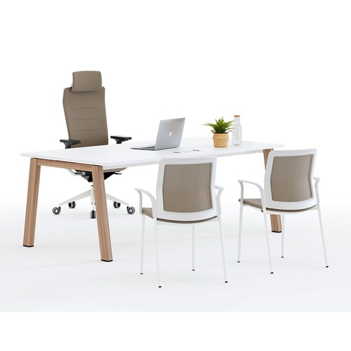 Mesa de dirección Vital Plus 300 Actiu con 4 patas inclinadas 200 x 100 cm 