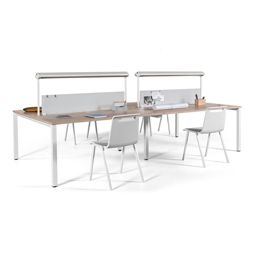 Mesa cuádruple Vital Actiu fondo 160 cm