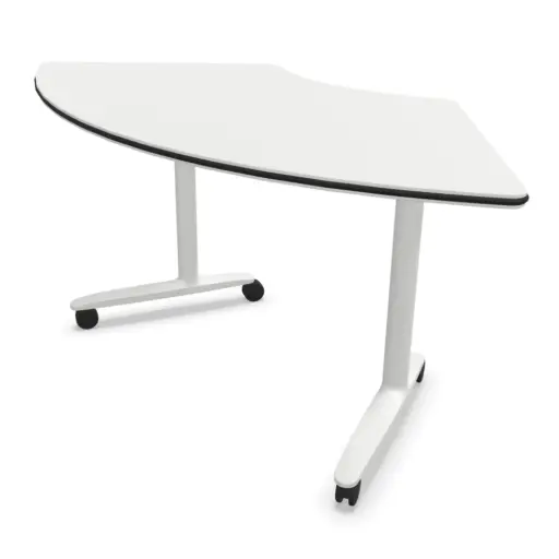 Mesa móvil y abatible con tablero curvo Talent 300 Actiu fondo 69 cm