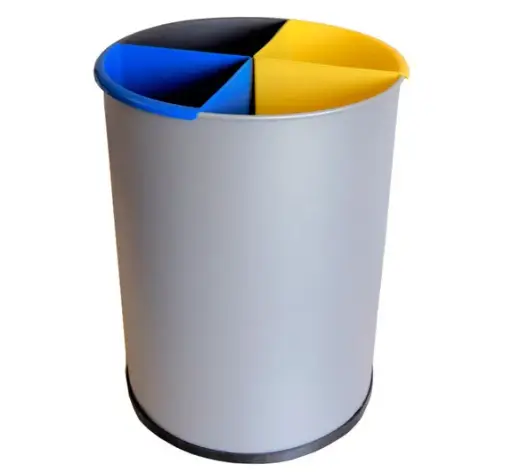 Papelera metálica de reciclaje 90-C3