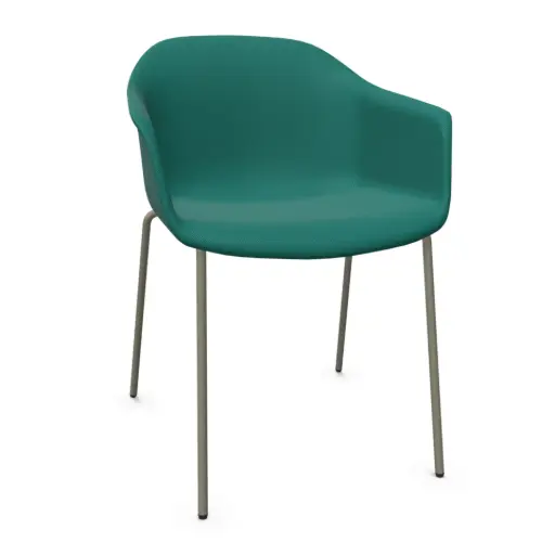 Silla Noom 60 con 4 patas de acero tapizada integral