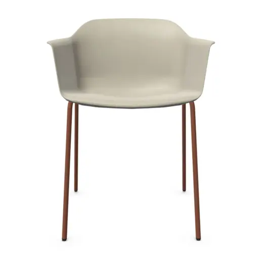 Silla Noom 60 con 4 patas de acero y carcasa de plástico | Personalizada