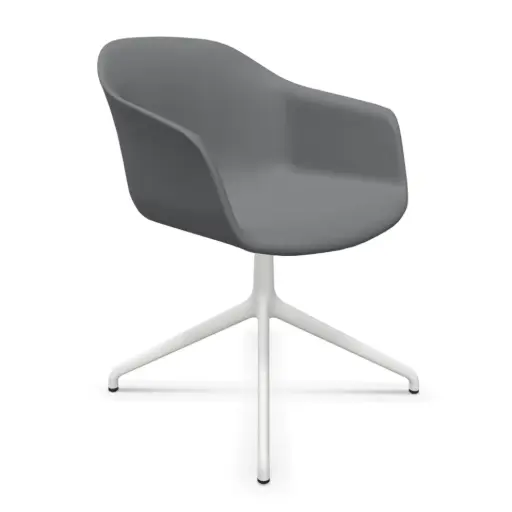 Silla Noom 60 con base giratoria fija tapizada integral