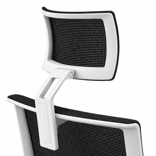Cabecero para silla Trim / Stay Actiu blanco de malla negra