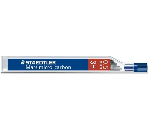 Minas Staedtler Mars Micro Carbon 0,5 mm 3H (Tubo de 12 unidades)
