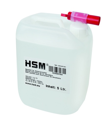 Aceite para destructora HSM - Bidón de 5 litros