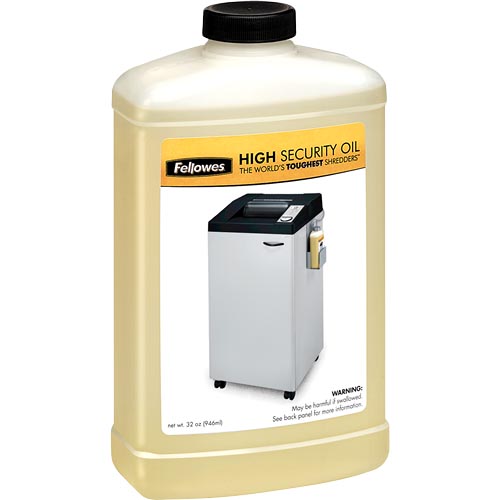 Aceite para destructoras Fellowes de alta seguridad 1050HS, 3250SMC, 3250HS - Botella de 200 ml