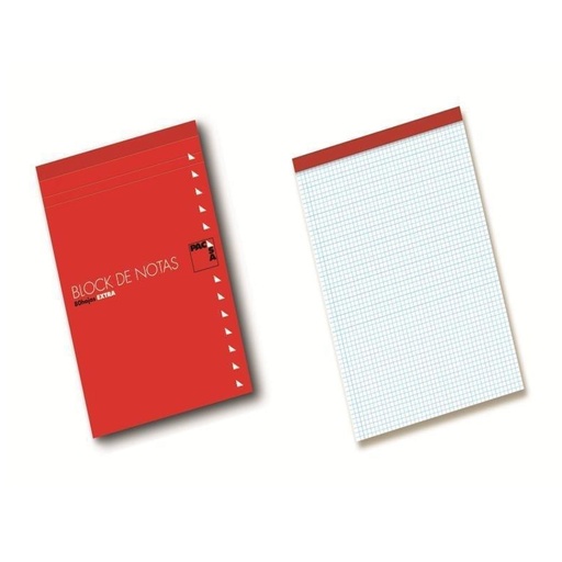 Bloc encolado y microperforado A6 cuadriculado 80 hojas Pacsa